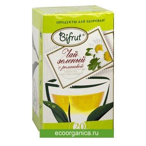 Чай зеленый с ромашкой, 20 пак. х 1,5 г (30 г), т. м. "Bifrut®"