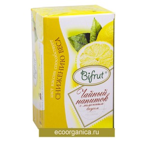 Чайный напиток (снижение веса) лимонный, 20 пак. х 1,5 г (30 г), т. м. "Bifrut®"