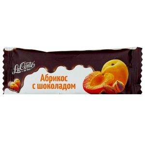 Батончик фруктово-ореховый глазированный "Абрикос с шоколадом", 30 г, т. з. "La Conte de fees"