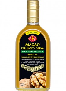 Грецкого ореха масло пищевое нерафинированное 0,35 л, ТМ "Golden Kings of Ukraine" (Агросельпром) (стекло)
