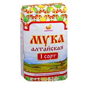 Мука пшеничная Алтайская хлебопекарная, 1 сорт, 2 кг, ТМ "Дивинка"